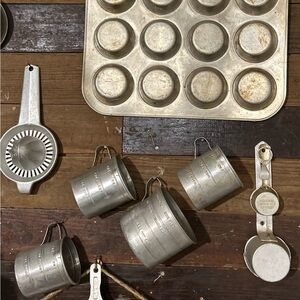 Vintage Silver Kitchenware Set
